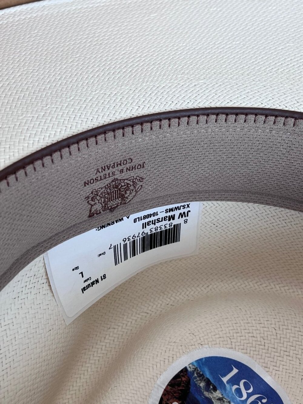 Stetson JW Marshall Shantung Straw Western Hat - Picture 9 of 11